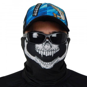 Máscara de Proteção Solar Caveira UV 50 PROTECTION - Pesca Esportiva Frente