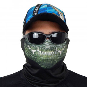 Máscara de Proteção Solar Crocodilo UV 50 PROTECTION - Pesca Esportiva Frene