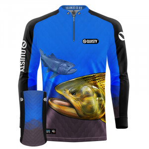 Combo - Pro Elite Dourado Rei do Rio Pesca - Camisa + Máscara Esportiva DryUv50+