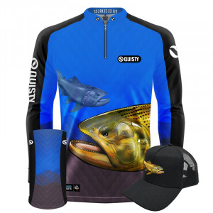 Super Combo - Pro Elite Dourado Rei do Rio Pesca - Camisa + Máscara + Boné