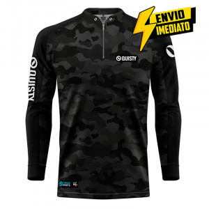 Camisa Premium Pro Elite Army Black Pesca Esportiva DryUv50  Punho de Luva - Envio Imediato