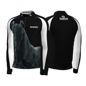 Camisa Premium Pro Elite Cavalgada Mangalarga Marchador Black DryUv50+ + Punho de Luva