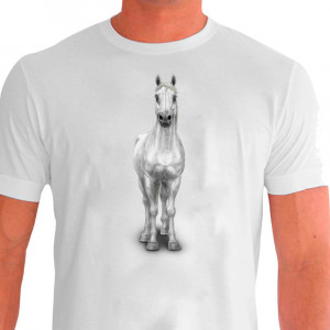 Camiseta Casual Cavalgada Quarto de Milha Tordilho - 100% Dry Fit