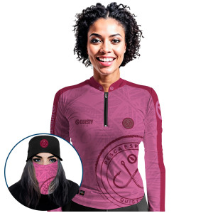 Super Combo Premium - Pro Elite Anzol Pink Pesca Esportiva - Camisa + Punho Luva + Máscara Premium + Boné Tela DryUv50+