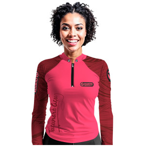 Camisa Premium - Pro Elite Just Hook It Tucunaré Pink - Pesca Esportiva - DryUv50+ Punho Luva