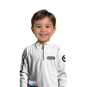Camisa Premium Infantil - Pro Elite Sport Clean Branca - Pesca Esportiva - DryUv50 + Punho Luva