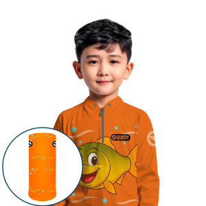 Combo Premium Infantil - Pro Elite Dourado Do Rio Baby - Pesca Esportiva - Camisa + Punho Luva + Máscara DryUv50+