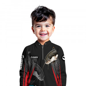 Camisa Premium Infantil - Pro Elite Pirarara Bom De Briga Pesca Esportiva - DryUv50 + Punho Luva