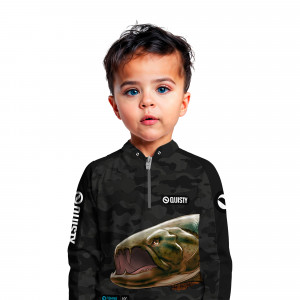 Camisa Premium Infantil - Pro Elite Trairão Pesca Esportiva - DryUv50 + Punho Luva