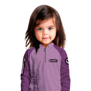 Camisa Premium Infantil - Camisa Premium - Pro Elite Just Hook It Tucunaré Lavanda - Pesca Esportiva - DryUv50+ Punho Luva