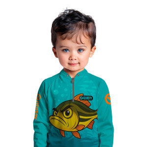 Camisa Premium Infantil - Pro Elite Dourado Do Rio Teen - Pesca Esportiva - DryUv50 + Punho Luva