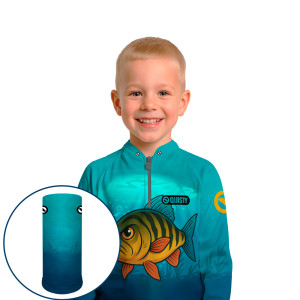 Combo Premium Infantil - Pro Elite Tucunaré Teen - Pesca Esportiva - Camisa + Punho Luva + Máscara DryUv50+