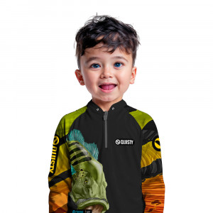 Camisa Premium Infantil - Pro Elite Tucunaré Bravo do Brasil - Pesca Esportiva - DryUv50 + Punho Luva