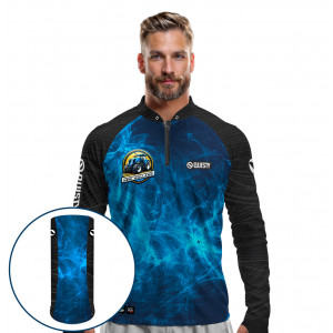 Combo Premium - Pro Elite Força do Campo - Agro Sports - Camisa + Punho Luva + Máscara Premium DryUv50+