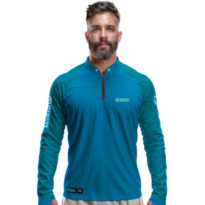 Camisa Premium - Pro Elite Black Bass Kid Ocelos Blue Pesca Esportiva - DryUv50+ Punho Luva
