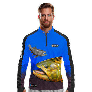 Camisa Premium - Pro Elite Dourado Rei do Rio Pesca Esportiva - DryUv50 + Punho Luva