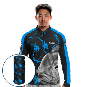 Combo Premium - Pro Elite Força Bruta Do Rio - Pesca Esportiva - Camisa + Punho Luva + Máscara Premium DryUv50+