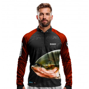 Camisa Premium - Pro Elite Gordão Guerreiro Tambaqui - Pesca Esportiva - DryUv50+ Punho Luva