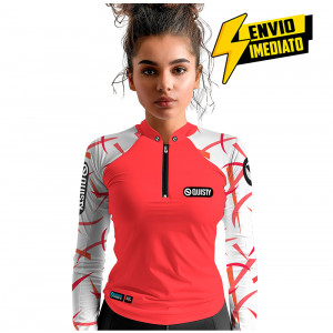 Camisa Premium - Pro Elite Black Bass Kid Ocelos Feminina - DryUv50 + Punho Luva - Envio Imediato