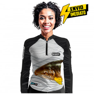 Camisa Premium - Pro Elite Piapara Feminina Pesca Esportiva - DryUv50 + Punho Luva - Envio Imediato