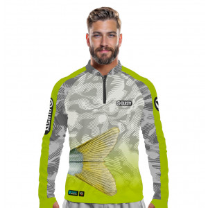 Camisa Premium - Pro Elite Robalo Cauda Pesca Esportiva - DryUv50+ Punho Luva