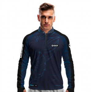 Camisa Premium - Pro Elite Tucunaré Azul Blue Clean Pesca Esportiva - DryUv50+ Punho Luva