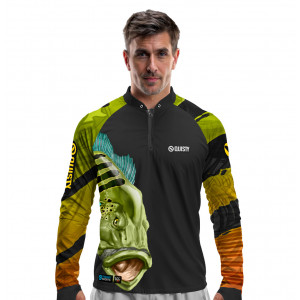 Camisa Premium - Pro Elite Tucunaré Bravo do Brasil - Pesca Esportiva - DryUv50+ Punho Luva