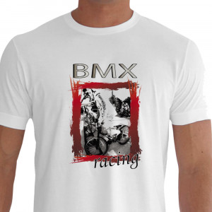 Camiseta - BMX Racing - Pilotos Concentração Gate de Largada Branca