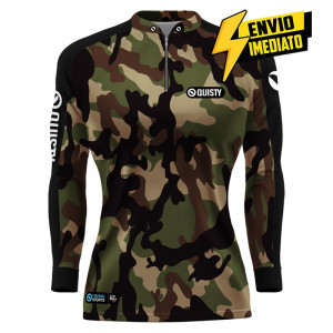 Camisa Premium - Pro Elite Army Pantanal Feminina - Pesca Esportiva - DryUv50 + Punho Luva - Envio Imediato