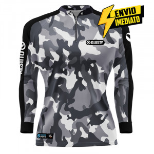 Camisa Premium - Pro Elite Army Antartida Feminina Pesca Esportiva - DryUv50 + Punho Luva - Envio Imediato