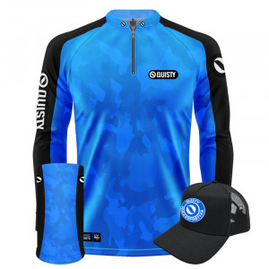 Super Combo Premium - Pro Elite Army Sky Pesca Esportiva - Camisa + Punho Luva + Máscara + Boné DryUv50+