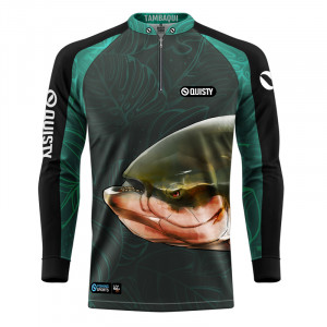 Camisa Premium - Pro Elite Tambaqui Azul Pesca Esportiva - DryUv50 + Punho Luva