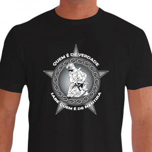 Camiseta de Jiu Jitsu Quem é de verdade - Preta