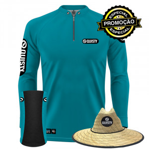 Super Combo VIP - Pro Elite Sport Clean Railay Beach - Camisa + Punho Luva + Máscara + Chapéu DryUv50+