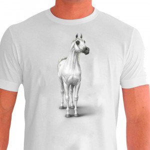 Camiseta Casual Cavalgada Árabe Tordilho - 100% Dry Fit
