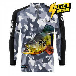 Camisa Premium - Pro Elite Tucunaré Antartida Pesca Esportiva - DryUv50 + Punho Luva - Envio Imediato