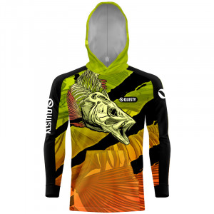 Camisa Com Capuz Hardy Protection Tucunaré Skull Capuz - Pesca Esportiva DryUv50
