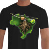 Camiseta  Capoeira Mapa do Brasil Raiz Punho com Berimbau