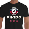 Camiseta - Aikido - Treino Ju Dan Harmonia Fundação da Arte 1940 - PReta