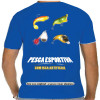 Camiseta - Pesca Esportiva - Plug e Glow com Isca Artificial a Pesca é mais Dinâmica Costas Azul