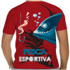 Camiseta - Pesca Esportiva - Minhoca Anzol Isca Peixe Lisa Costas Vermelha