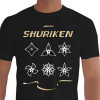 camiseta shuriken ninjutsu - Preta