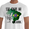 Camiseta - Tae Kwon Do - Mapa e Bandeira do Brasil Lutador Golpe Tolho Tchagui