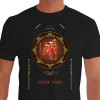 Camiseta de Muay Thai Ataque Joelhada - Preta
