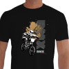 Camiseta - BMX Racing - Barro Marca de Pneu Bicicross Piloto Alta Velocidade Preta