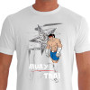 Camiseta de Muay Thai Lutador Boxe Tailandes - Branca