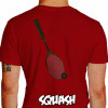 Camiseta - Squash - Raquete e Bola - VERMELHA