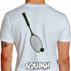 Camiseta - Squash - Raquete e Bola - BRANCA