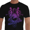 Camiseta - Stand Up Paddle - Dois Homens Praticantes de SUP Pranchas, Árvores,Ondas, Flores e Pontos Cardeais
