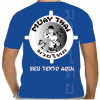 Camiseta - Muay Thai - Posição de Combate Símbolo Costas Azul